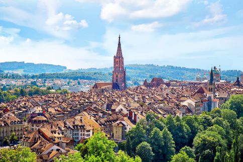 Gebäudereinigung Bern - Stadtbild von Bern von oben - Clean Team